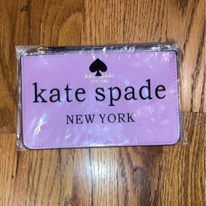 Kate Spade Soffiano, Leather Wristlet Clutch Lavender NWT